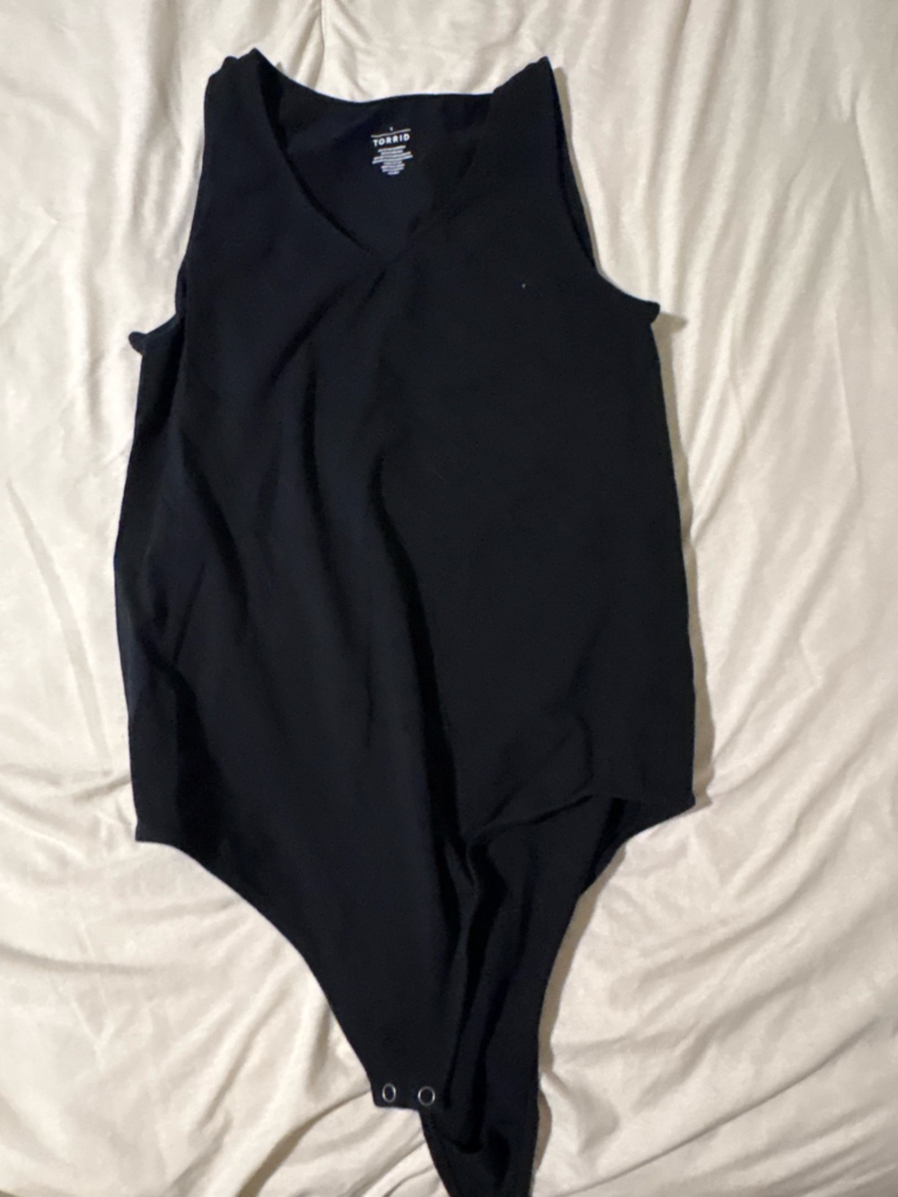 torrid Black Sleeveless V-Neck Bodysuit